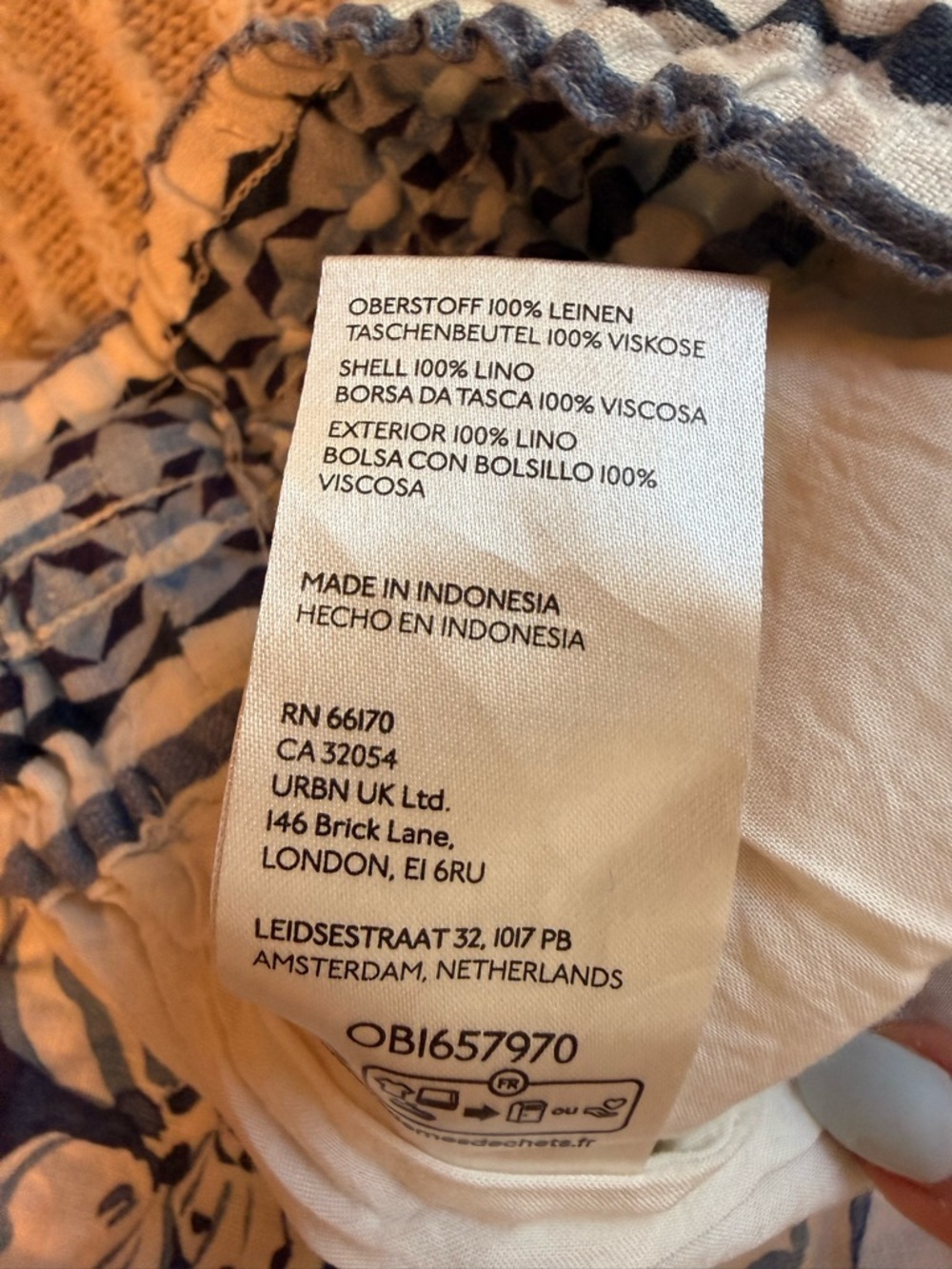 Anthropologie Somerset Printed Linen Pull-On Pants - Picture 5 of 5